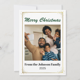Festiva Tarjeta de Navidades de fotografía mínima personal