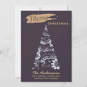Festiva Tarjeta de Navidades de fotografía moderna - Árbol