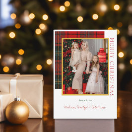 Festiva Tarjeta de Navidades de fotografía moderna y elega