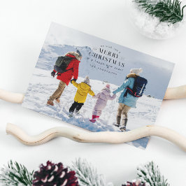 Festiva Tarjeta de Navidades de fotografía para vacaciones