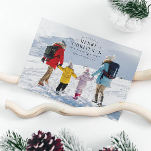 Festiva Tarjeta de Navidades de fotografía para vacaciones