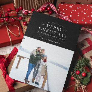 Festiva Tarjeta de Navidades de fotografía para vacaciones