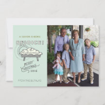 Tarjeta de Navidades de fotografía religiosa de Vi