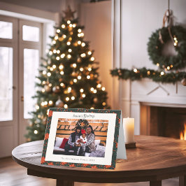 Festiva Tarjeta de Navidades de fotografía tradicional de 
