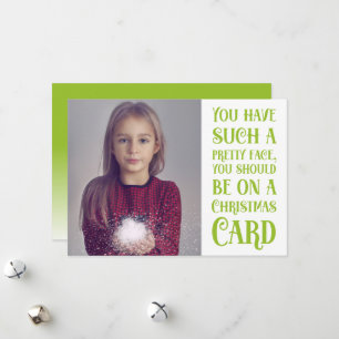 Festiva Tarjeta de Navidades de fotos de cara a bonito
