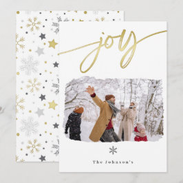 Festiva Tarjeta de Navidades de fotos de copos de nieve Mi