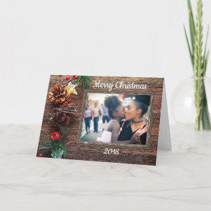 Festiva Tarjeta de Navidades de fotos de HAMbyWG Woodsy