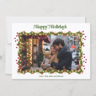 Festiva Tarjeta de Navidades de fotos de Happy Holidays Ho
