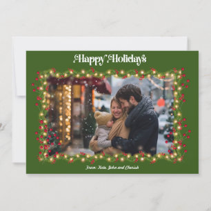 Festiva Tarjeta de Navidades de fotos de Happy Holidays Ho