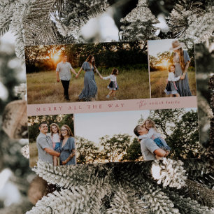 Festiva Tarjeta de Navidades de fotos de Merry All Way par