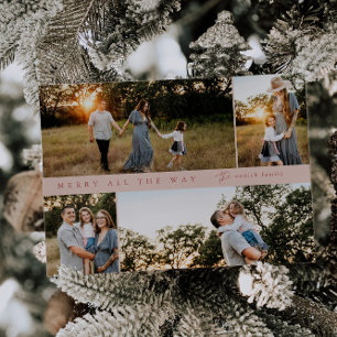 Festiva Tarjeta de Navidades de fotos de Merry All Way par