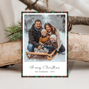 Festiva Tarjeta de Navidades de fotos de paseos en inviern