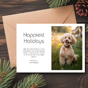 Festiva Tarjeta de Navidades de fotos de perros adorables