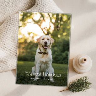 Festiva Tarjeta de Navidades de fotos de perros divertidos
