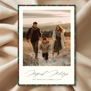 Festiva Tarjeta de Navidades de fotos de vacaciones más fe