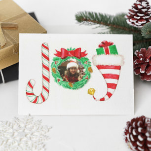 Festiva Tarjeta de Navidades de fotos personalizados de al