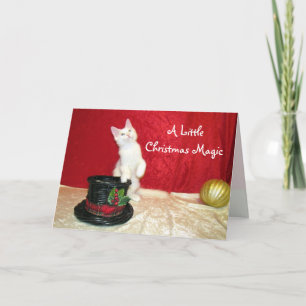 Festiva Tarjeta de Navidades de gato magnético Maine, Gorr