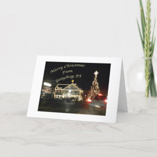 Festiva Tarjeta de Navidades de Gettysburg