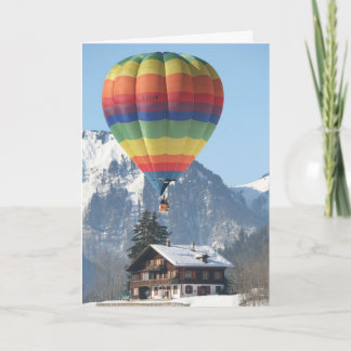 Festiva Tarjeta de Navidades de globo