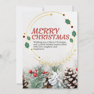 Festiva Tarjeta de Navidades de Golden Holiday Cheer