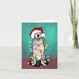 Festiva Tarjeta de Navidades de Golden Retriever