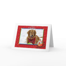 Tarjeta de Navidades de Golden Retriever
