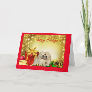 Festiva Tarjeta de Navidades de Golden Retriever Gifts