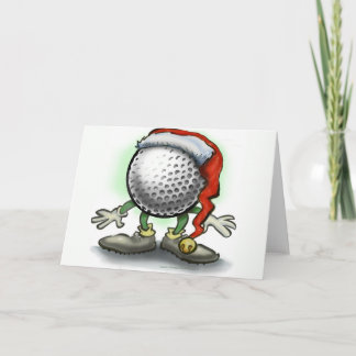 Festiva Tarjeta de Navidades de Golfer
