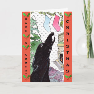 Festiva Tarjeta de Navidades de Greyhound (a32)