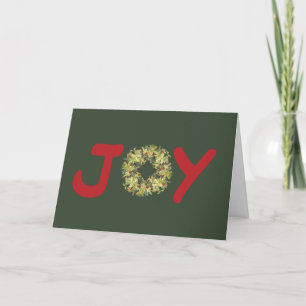 Festiva Tarjeta de Navidades de guirnaldas de corazón clar