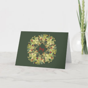 Festiva Tarjeta de Navidades de guirnaldas de temporada de