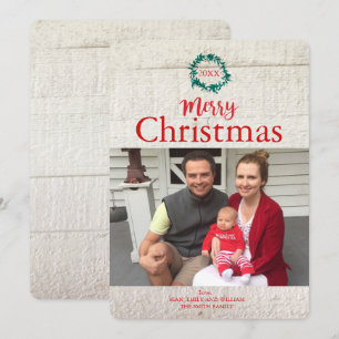 Festiva Tarjeta de Navidades de guirnaldas tradicionales