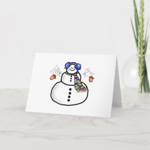 Festiva Tarjeta de Navidades de Ham Radio Snowman