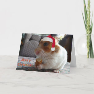 Festiva Tarjeta de Navidades de Hamster