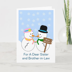 Festiva Tarjeta De Navidades De Hermanas Y Hermanos De Nie