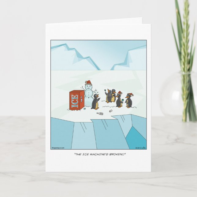 Festiva Tarjeta de Navidades de hielo (Anverso)