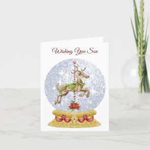 Festiva Tarjeta de Navidades de hijo y familia