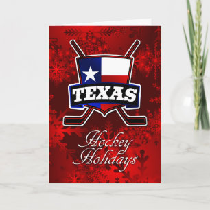 Festiva Tarjeta de Navidades de Hockey sobre Bandera de Te