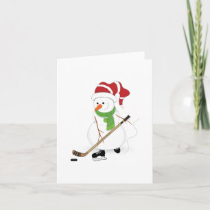 Festiva Tarjeta de Navidades de hockey sobre nieve