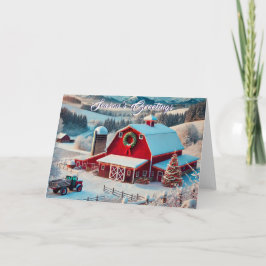 Festiva Tarjeta de Navidades de Holiday Barn