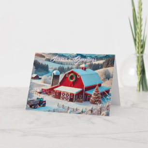 Festiva Tarjeta de Navidades de Holiday Barn