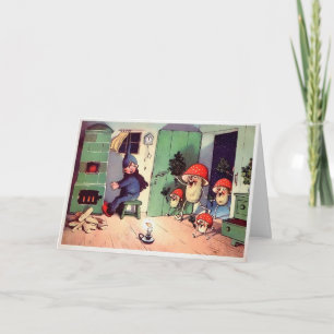 Festiva Tarjeta de Navidades de hongos visitantes de Victo