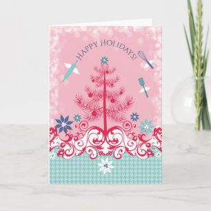 Festiva Tarjeta de Navidades de hornear utensilios de ánge
