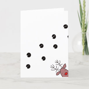 Festiva Tarjeta de Navidades de huellas de renos