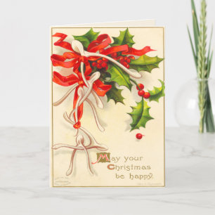 Festiva Tarjeta de Navidades de Huesos de Victoria