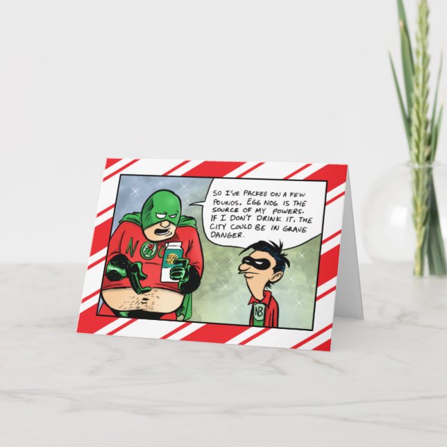 Festiva Tarjeta de Navidades de huevo de consumo de Nog-Ma (Anverso)