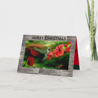 Festiva Tarjeta de Navidades de Hummingbird