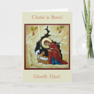 Festiva Tarjeta de Navidades de iconos