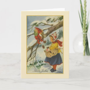 Festiva Tarjeta de Navidades de Iloista Joulua, finlandés