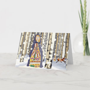 Festiva Tarjeta de Navidades de invierno